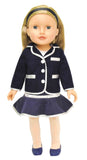 Beverly Hills 18" Doll with Blonde Hair, Dressed in a Blue and White Blazer