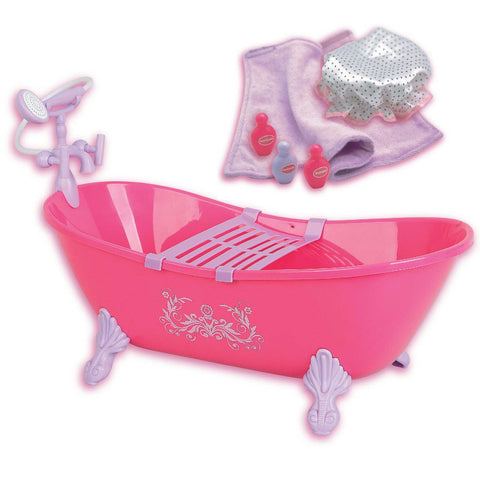Beverly Hills Hot Pink Bathtub And Shower Set With Accessories, For 18 Inch Dolls