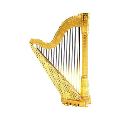 3D Metal Works Model, Harp, Laser Cut Puzzle