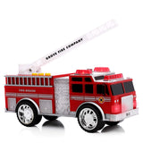 Top Right Toys Emergency Vehicles - Ambulance, Fire Truck and Police car, 3 pc Set with Lights and Sirens