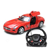 Mercedes Benz SLS Remote Controlled Car Steering Wheel 1:14 Scale Toy R/C - Red - Toys 2 Discover