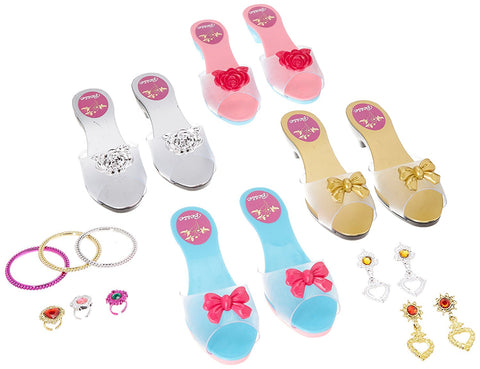 Super star 12 piece Dress up Shoes and Jewelry set.