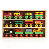 Around The Town 12 Piece Wooden Engines & Train Cars, Compatible With Thomas Wooden Railway, Brio And Most Other Brands