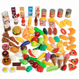 IQ Toys Deluxe 120 Piece Pretend Play Food Set, Hard Plastic