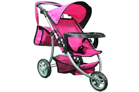 Mommy & me Doll Stroller with Tray & free carriage bag #9377B-T