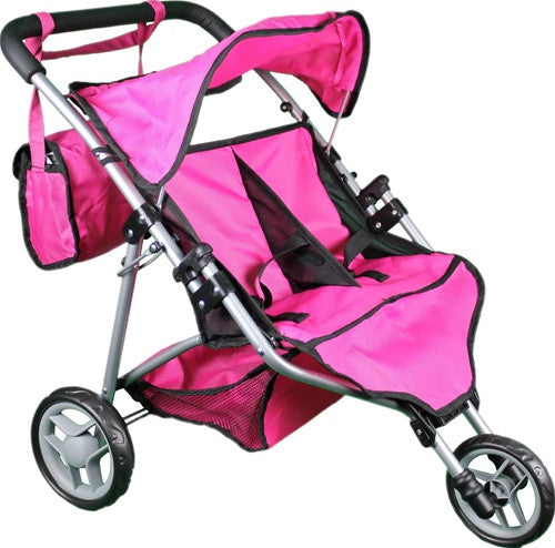 Mommy Me Twin Doll Stroller with Free Carriage Bag 9667