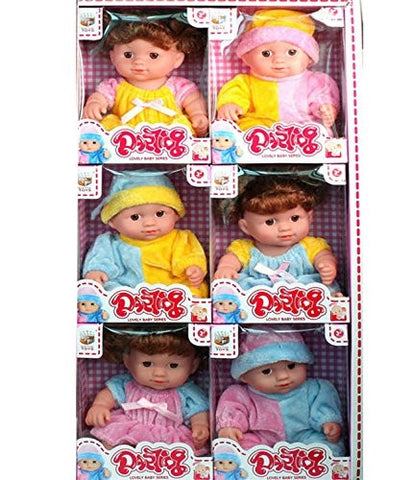 Twin Dolls, 3 Sets Boys & Girls, 7'' Brunette