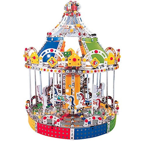 IQ Toys, Carousel Building Metal Model, Lights & Music 1423 pcs