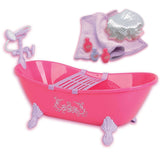 Beverly Hills Hot Pink Bathtub And Shower Set With Accessories, For 18 Inch Dolls