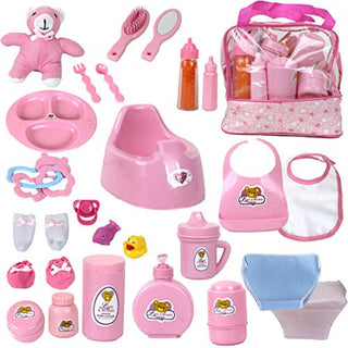 Baby Doll Feeding Changing Potty Toy Bag Set 28 Accessories – Toys 2  Discover