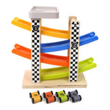 Top Bright Wooden & Plastic Racing Track With 4 Cars Included