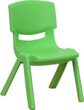 Blue Plastic Stackable School Chair with 12-Inch Seat Height - Toys 2 Discover - 3