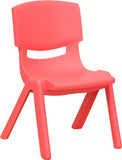 Blue Plastic Stackable School Chair with 12-Inch Seat Height - Toys 2 Discover - 2
