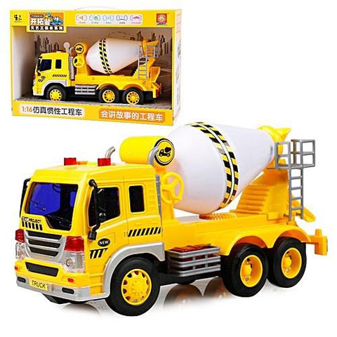 Friction car with light and sound Cement Truck