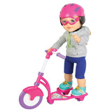 Beverly Hills Hot Pink Scooter Set With Matching Protective Gear Accessories, For 18 Inch Doll