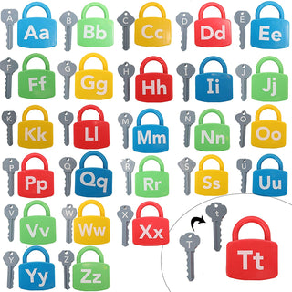 IQ Toys ABC Learning Locks Educational Alphabet Set- with 26 Locks