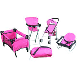 Mommy & Me 4 in 1 Doll Play Set Fits 18 Dolls.