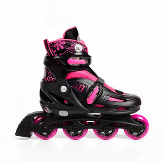 スポード Billingsley Rose　20㎝ｘ4枚　黒スタンプ SK8 Black - Size Adjustable Hi-Top Roller Skates