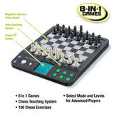 Voice Master Electronic Chess and Checkers Set with 8-In-1 Board Games - Toys 2 Discover - 2