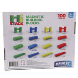 Magnetic Stick N Stack Set of 100 HiStack Building Blocks, Comes with Magnetic H Blocks, Arches, and Rectangle Blocks