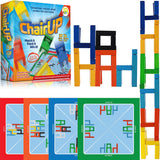 ChairUP! - The Matching, Stacking, Racing and Balancing - Family Game - Includes 24 Bright Colored Wooden Chairs; 1-4 Players