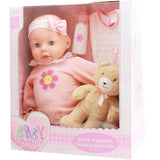 16'' Doll Soft & Huggable with Teddy Bear Bib a Magic Milk Bottle