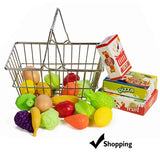 IQ Toys 50 Piece Complete Pretend Play Food Set, Complete from Supermarket Shopping to Cooking