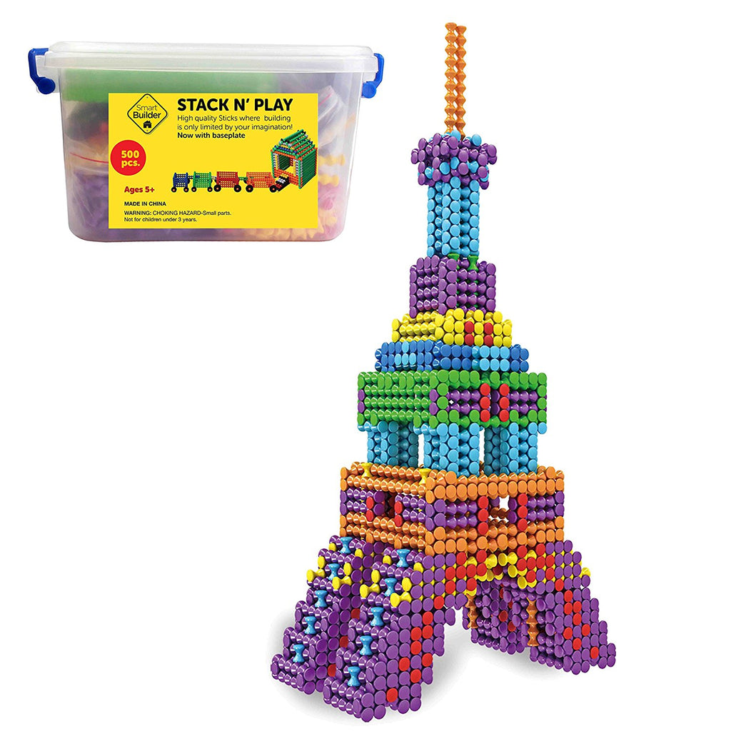 Stack N' Play Deluxe 500 Piece Building Set – Toys 2 Discover