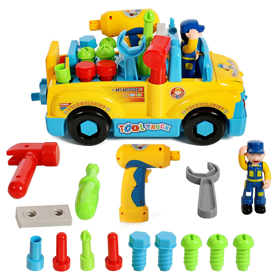 Take Apart Toll Truck With Working Drill – Toys Discover