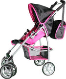 Mommy & Me Doll Stroller Swiveling Wheels with Free Carriage Bag 9351A - Toys 2 Discover
