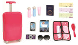 Beverly Hills, Doll Travel set, Fits 18" Doll, 16 Pieces - Toys 2 Discover