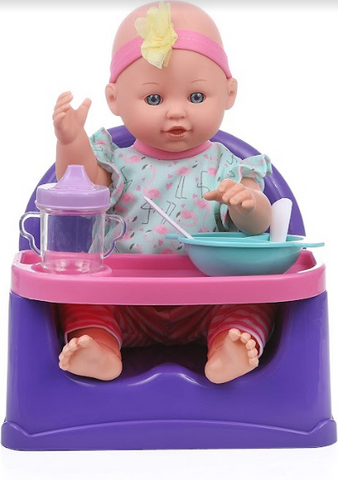 14 Inch Doll With Feeding Set