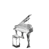 3D Metal Works Model, Piano, Laser Cut Puzzle