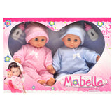 Mabelle Twin Baby Dolls With 2 Bottles