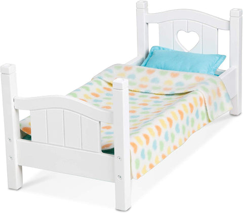 Melissa & Doug Wooden Play Bed for Dolls