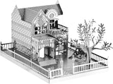 3D Metal Works Model, Villa House, Laser Cut Puzzle - Toys 2 Discover