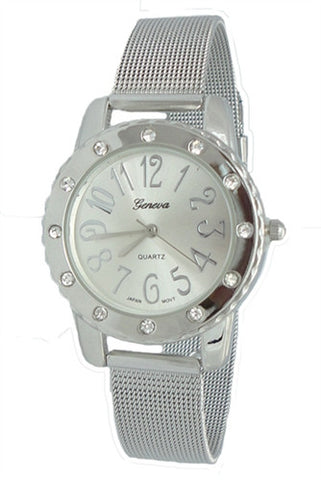 Silver-Tone Stainless Steel Watch