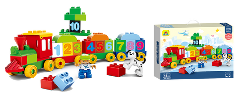 Train Set With Number Blocks 48 pcs