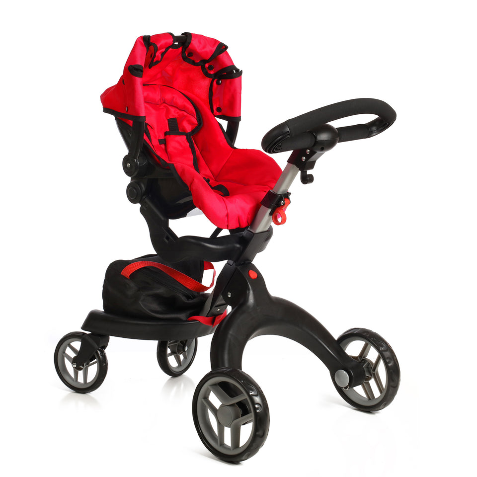 baby doll stroller for 10 year old Mommy and Me SoCutie Doll Stroller with Swiveling Wheels and Adjustable Handle. Carriage Bag Included