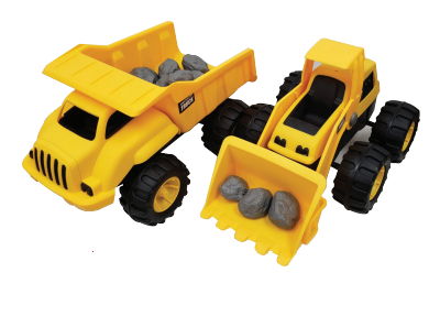 Set of Big Dump Truck and Tractor with 20 Stones