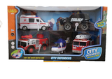 Set of 5 Emergency Vehicles With Lights N Sirens