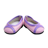 Pink and Purple Flats for 18" Dolls