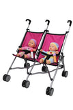 Mommy & me Twin doll Stroller S9313 - Plus Two 12" Dolls - Toys 2 Discover